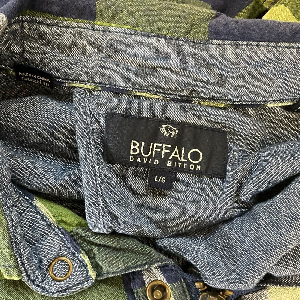 Buffalo David Bitton Woman's Long Sleeve Snap Front Fitted Plaid Shirt Size L - Picture 13 of 14